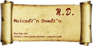 Molcsán Domán névjegykártya